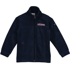 UCONN COLUMBIA ZIP UP FLEECE NWT